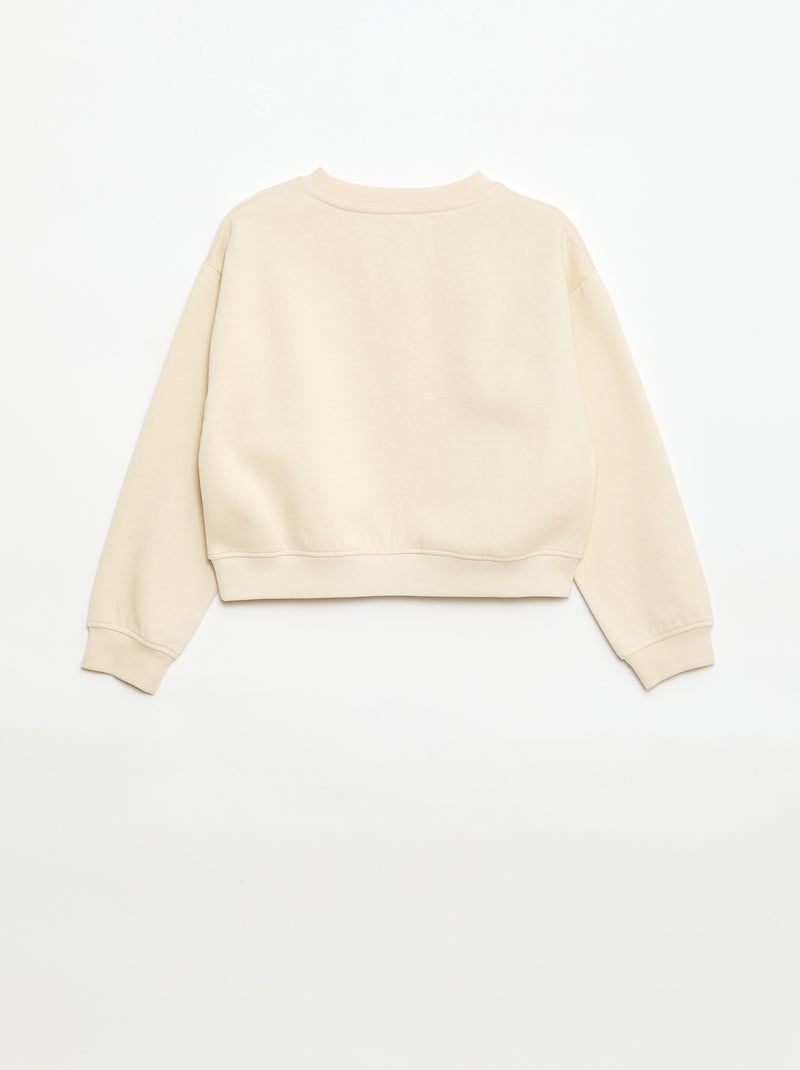 Sudadera holgada con motivo "sister" Beige - Kiabi