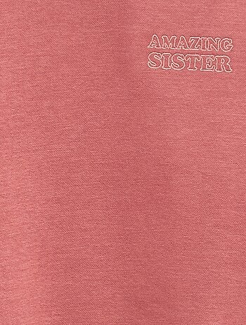 Sudadera holgada con motivo "sister