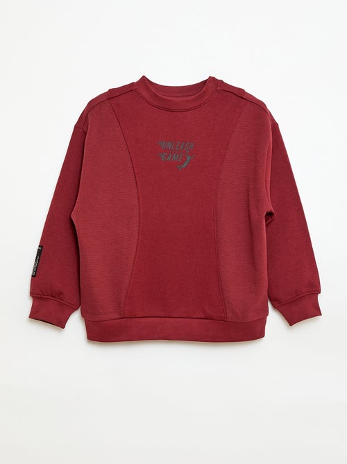 Sudadera holgada de felpa - Kiabi