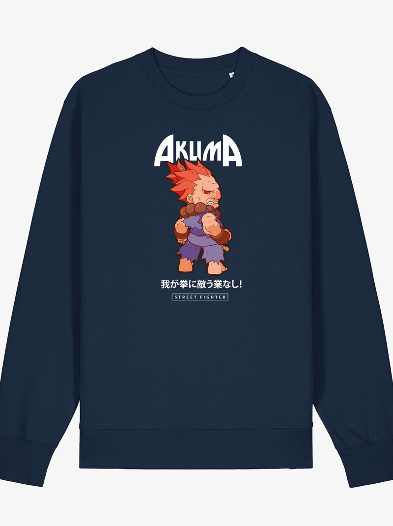 Sudadera Hombre - AKUMA STREET FIGHTER Azul marino - Kiabi