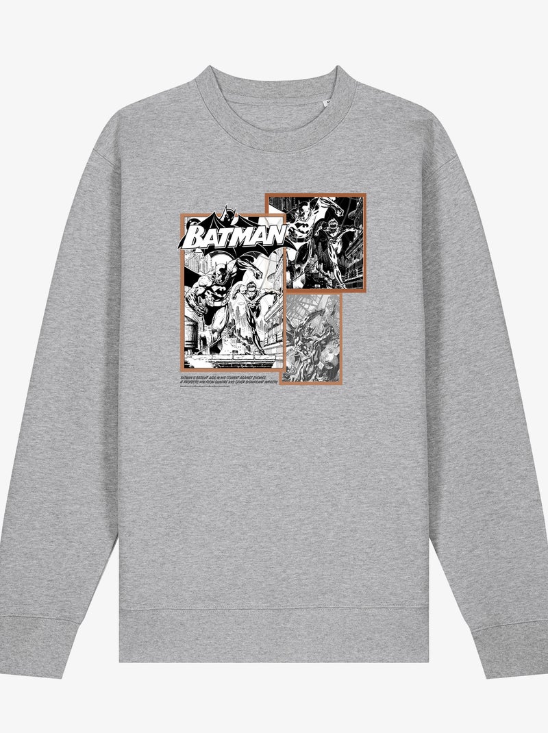 Sudadera Hombre - BATMAN'S BATSUIT AIDS IN HIS COMBAT AGAINST ENEMIES Gris jaspeado - Kiabi