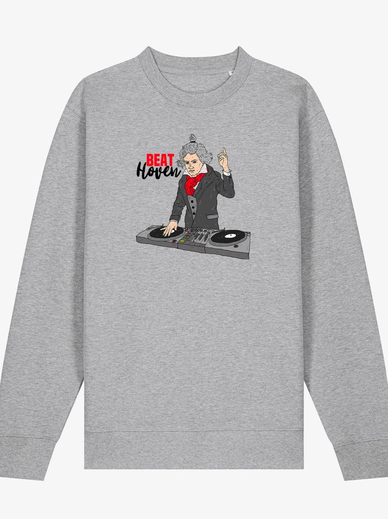 Sudadera Hombre - BEAT HOVEN Gris jaspeado - Kiabi