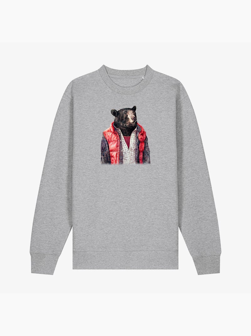 Sudadera Hombre - BLACK BEAR Gris jaspeado - Kiabi