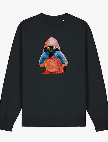 Sudadera Hombre - BOXING CAT BLACK