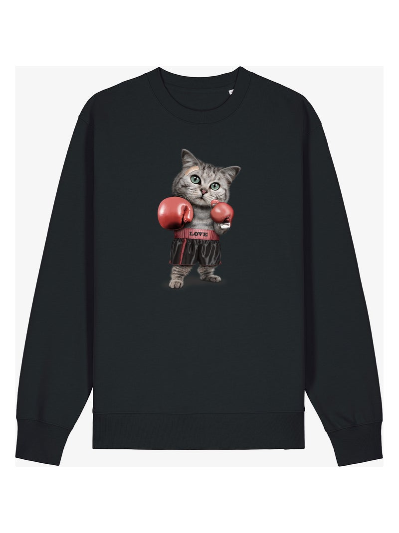 Sudadera Hombre - BOXING CAT Negro - Kiabi