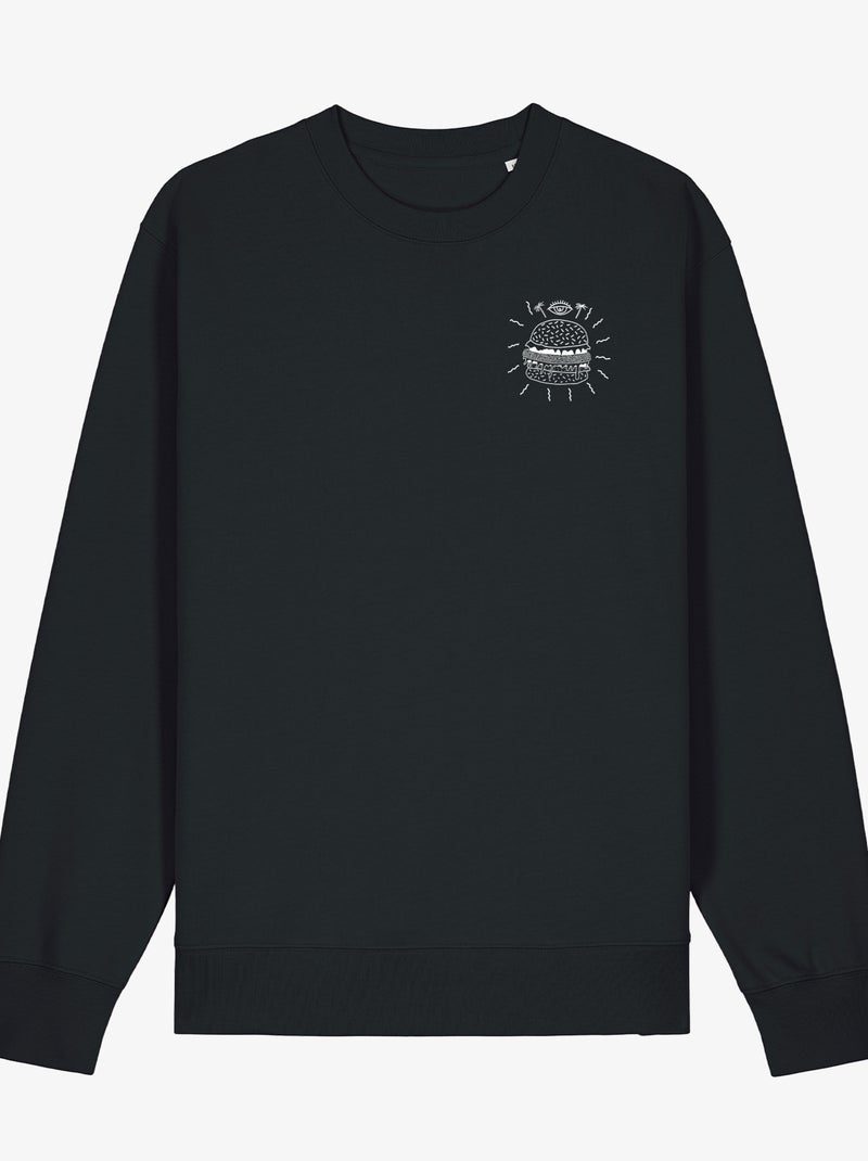 Sudadera Hombre - BURGER PUNK CŒUR Negro - Kiabi