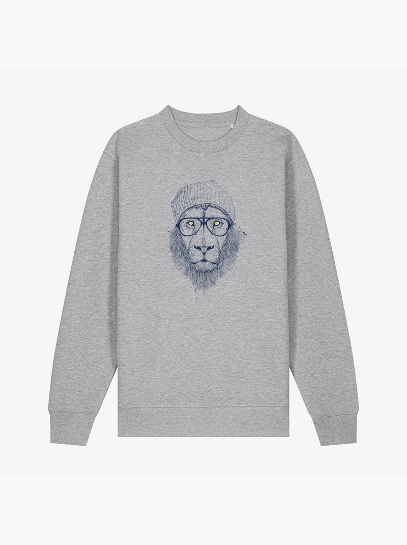 Sudadera Hombre - COOL LION Gris jaspeado - Kiabi