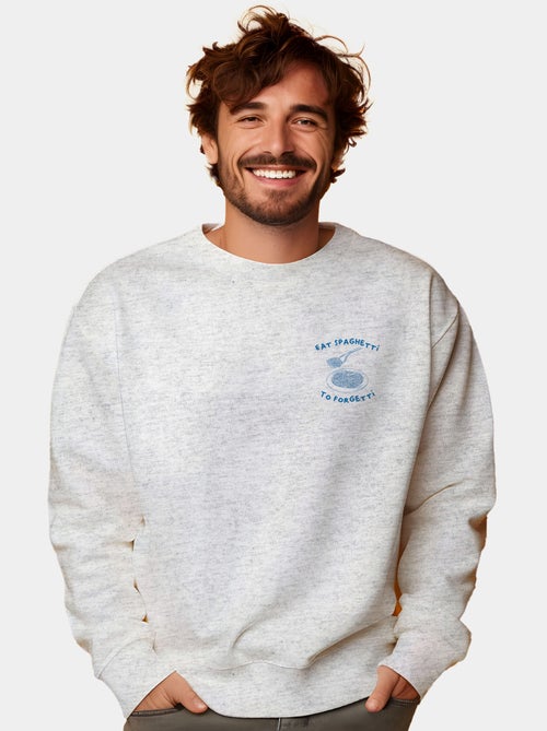 Sudadera Hombre - EAT SPAGHETTI TO FORGETTI - Kiabi