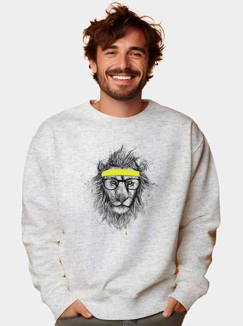 Sudadera Hombre - HIPSTER LION - Kiabi Sudadera Hombre - HIPSTER LION - Kiabi