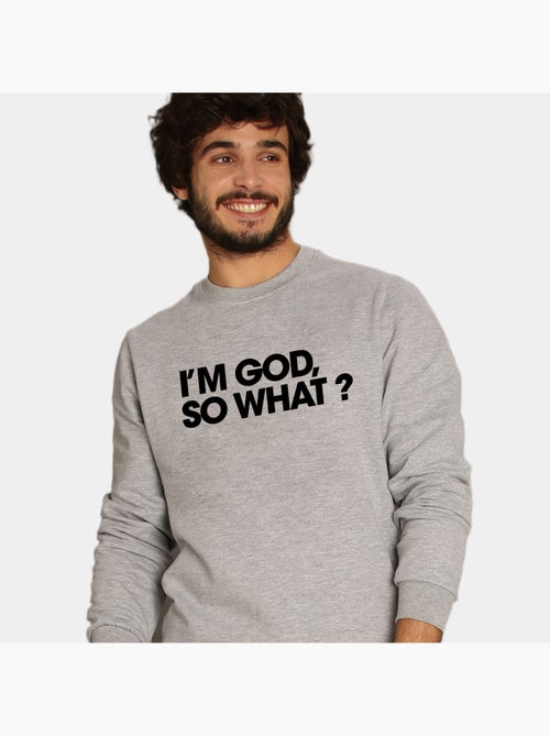 Sudadera Hombre - I M GOD SO WHAT - Kiabi Sudadera Hombre - I M GOD SO WHAT - Kiabi
