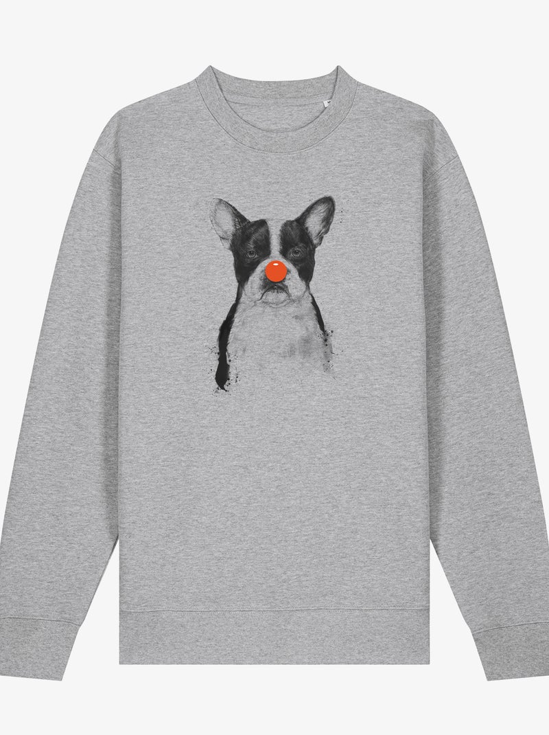 Sudadera Hombre - I'M NOT YOUR CLOWN Gris jaspeado - Kiabi