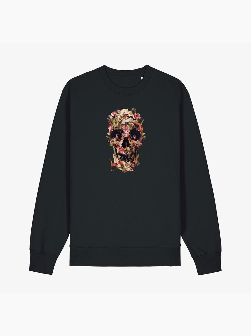Sudadera Hombre - JUNGLE SKULL Negro - Kiabi