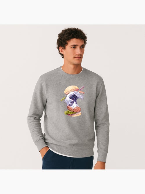 Sudadera Hombre - KANAGAWA BURGER - Kiabi Sudadera Hombre - KANAGAWA BURGER - Kiabi