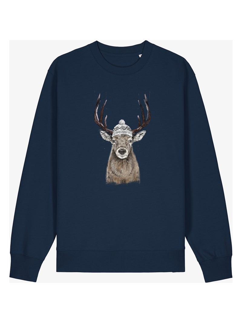 Sudadera Hombre - LET'S GO OUTSIDE Azul marino - Kiabi