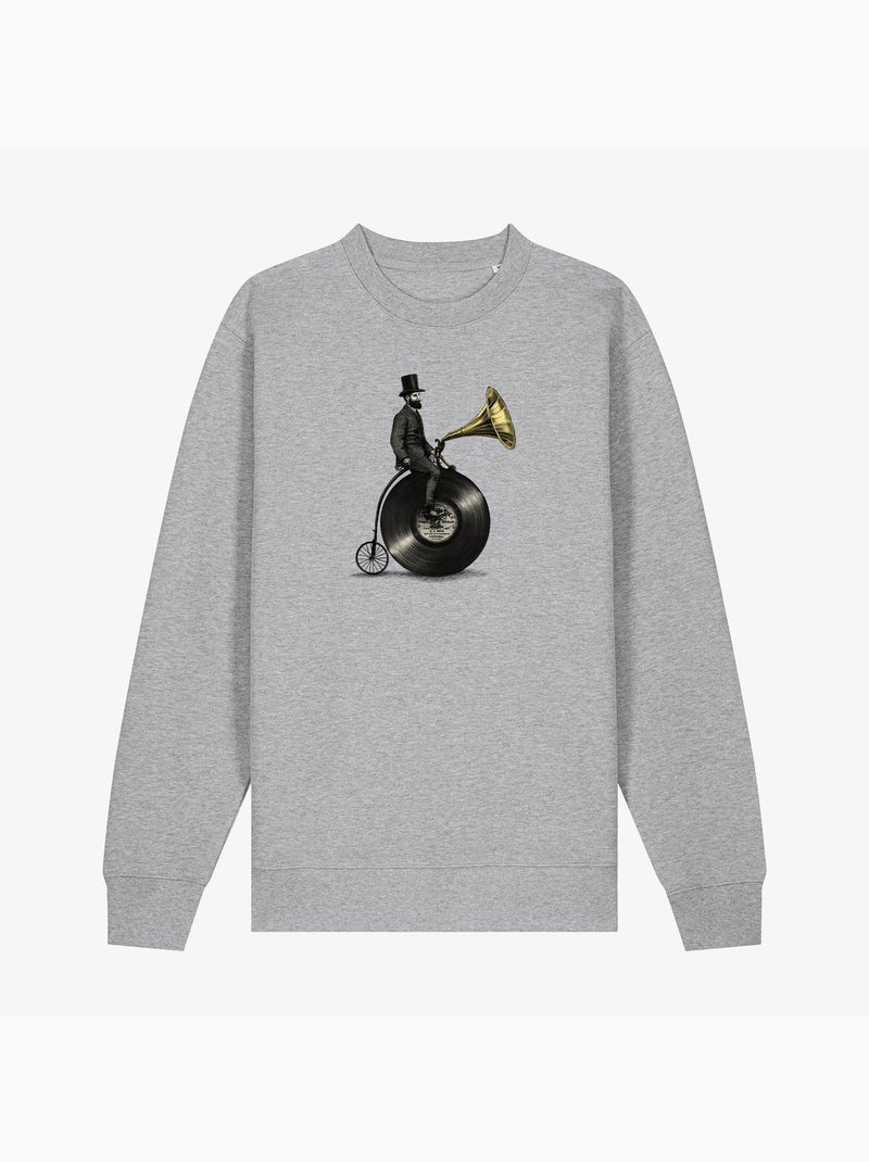 Sudadera Hombre - MUSIC MAN Gris jaspeado - Kiabi