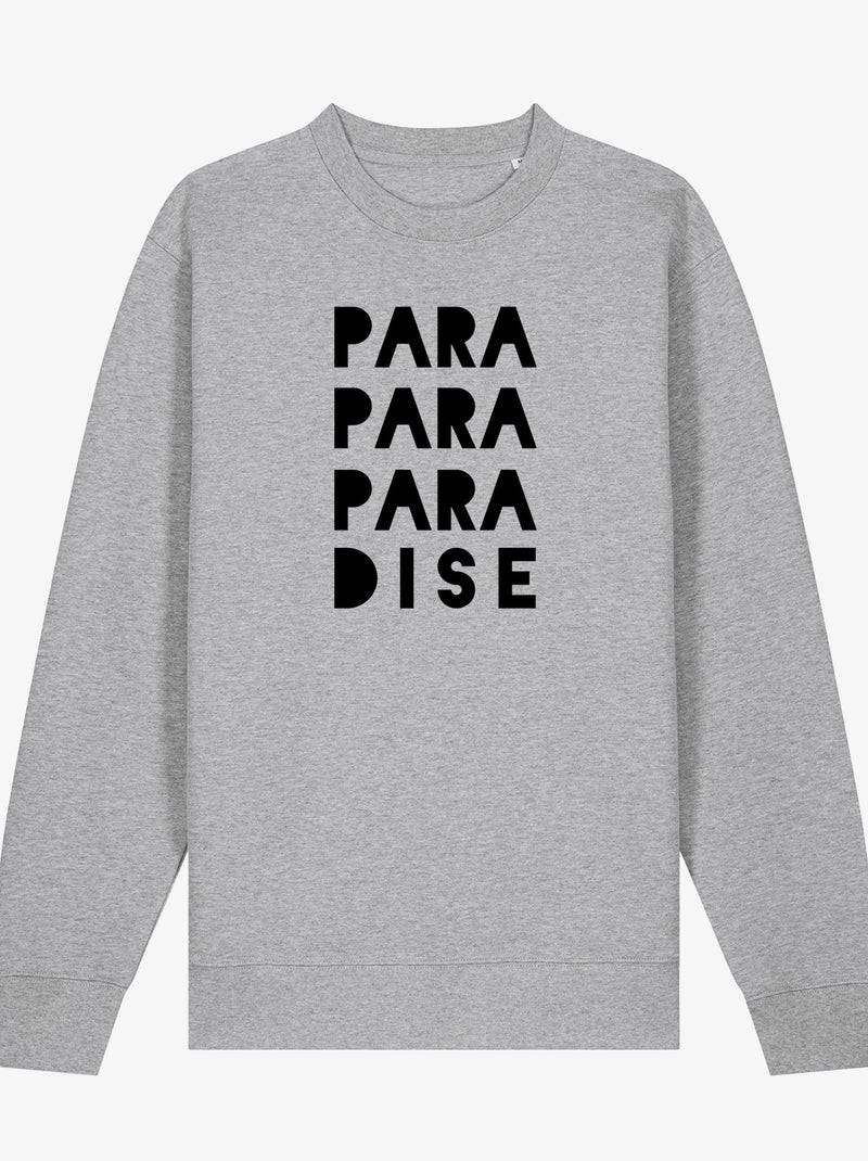 Sudadera Hombre - PARA PARA PARA DISE Gris jaspeado - Kiabi