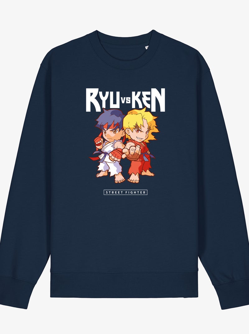Sudadera Hombre - RYU VS KEN STREET FIGHTER Azul marino - Kiabi