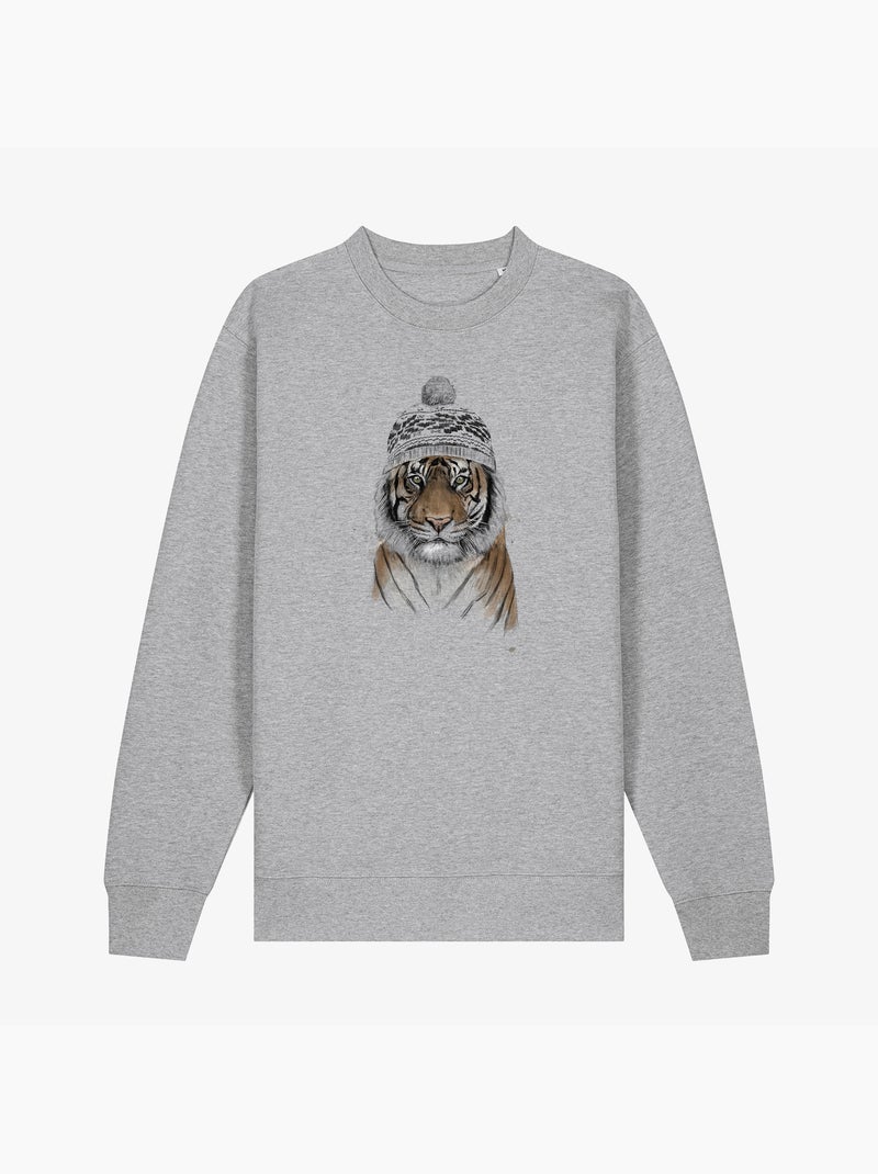 Sudadera Hombre - SIBERIAN TIGER Gris jaspeado - Kiabi