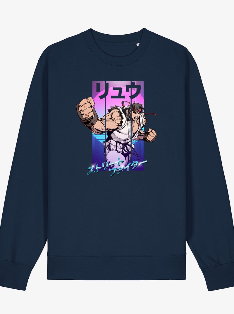 Sudadera Hombre - STREET FIGHTER 3 Azul marino - Kiabi