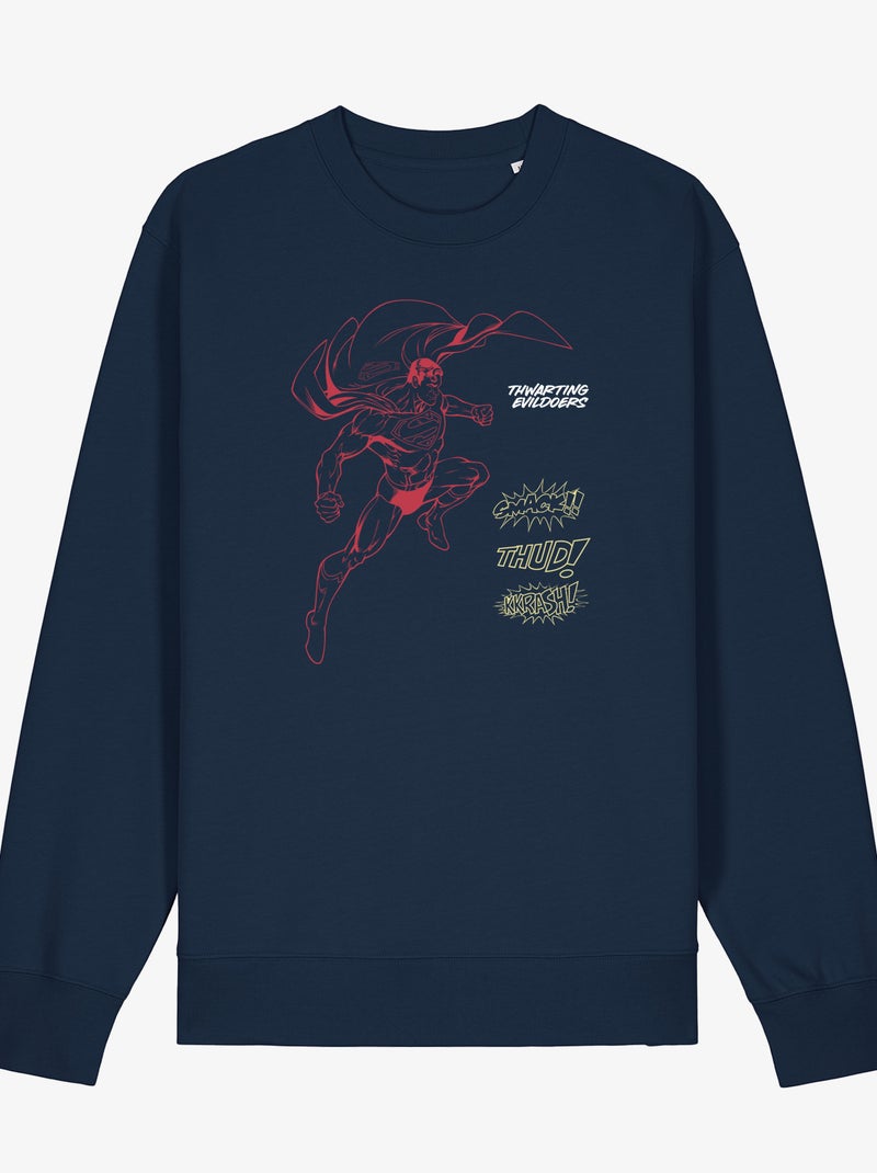 Sudadera Hombre - SUPERMAN SMACK THUD KKRASH Azul marino - Kiabi