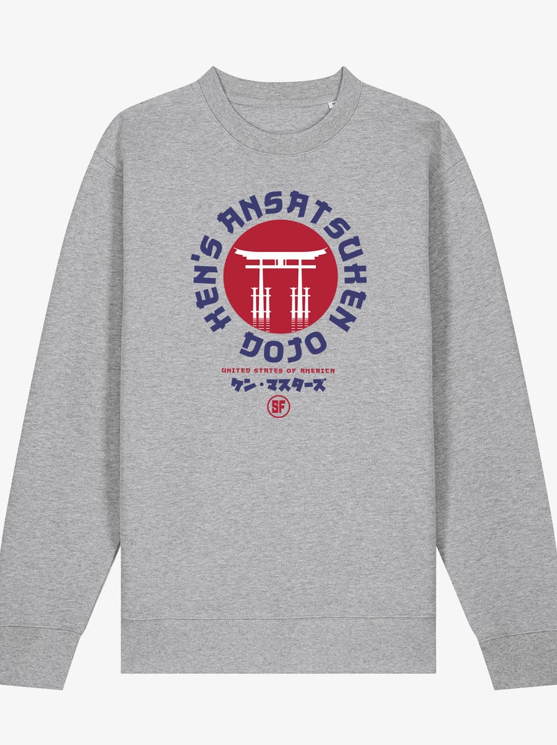 Sudadera Hombre - UNITED STATES OF AMERICA STREET FIGHTER Gris jaspeado - Kiabi
