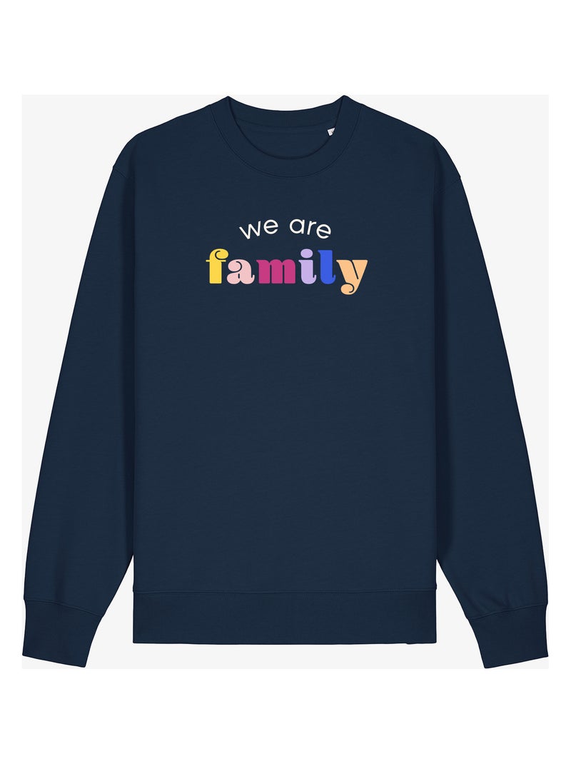 Sudadera Hombre - WE ARE FAMILY Azul marino - Kiabi