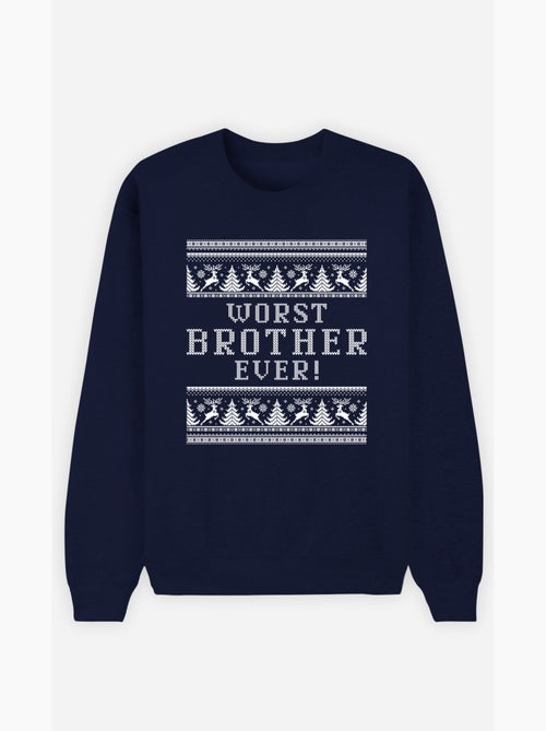 Sudadera Hombre - WORST BROTHER EVER - Kiabi Sudadera Hombre - WORST BROTHER EVER - Kiabi