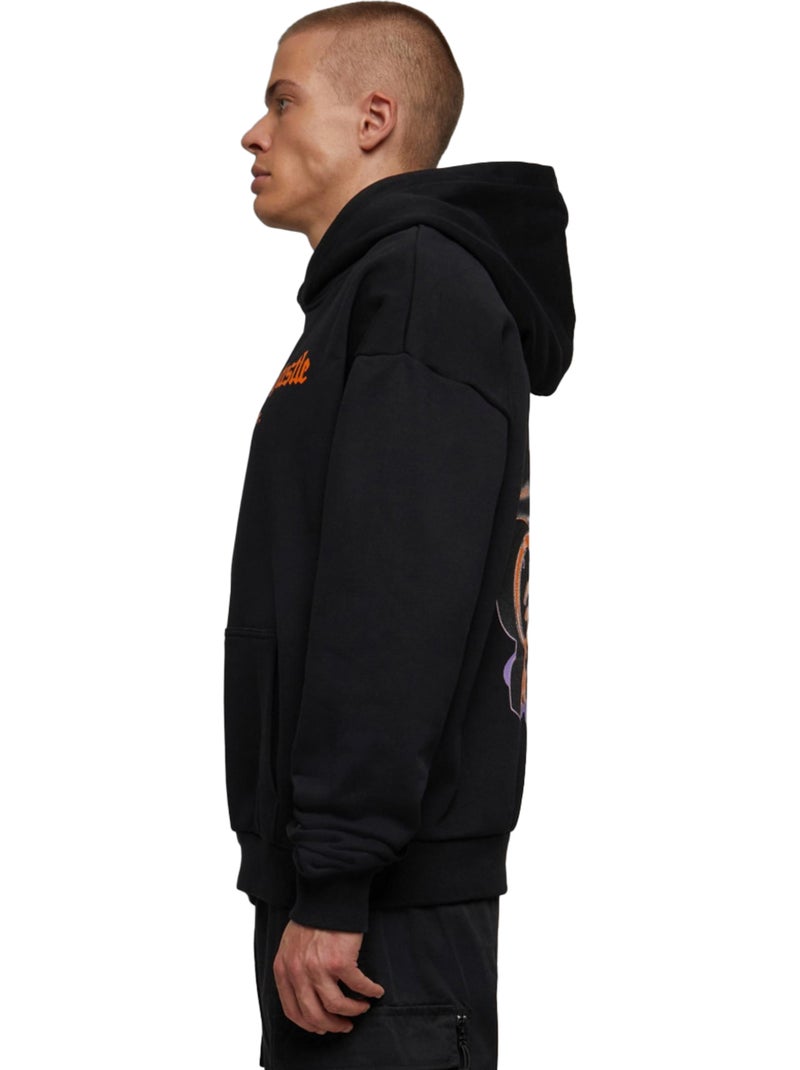 Sudadera hustle de ultrapesada para hombre - mister tee Negro - Kiabi