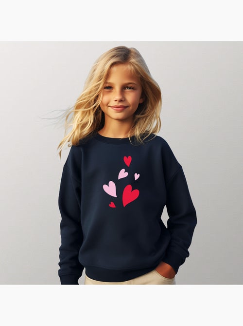 Sudadera infantil BACK MANY HEARTS - Kiabi