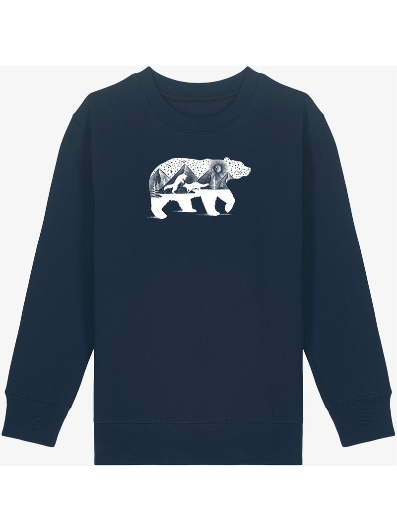 Sudadera infantil BEAR AND FOXES Azul marino - Kiabi