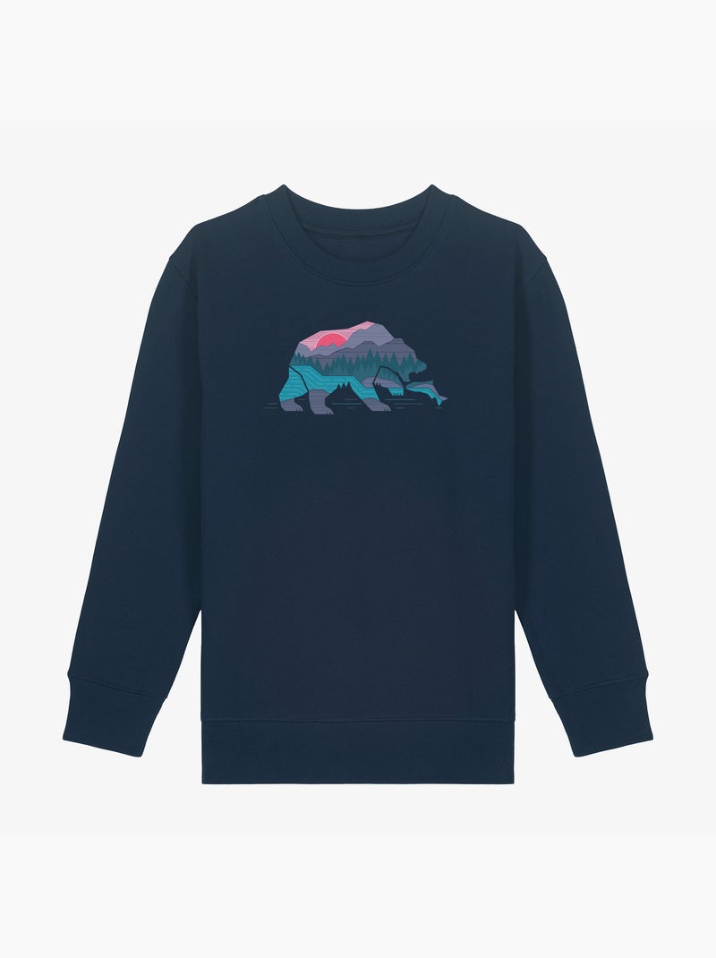 Sudadera infantil BEAR COUNTRY Azul marino - Kiabi