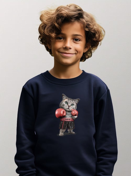 Sudadera infantil BOXING CAT - Kiabi Sudadera infantil BOXING CAT - Kiabi