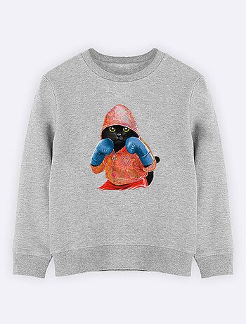 Sudadera infantil BOXING CAT BLACK