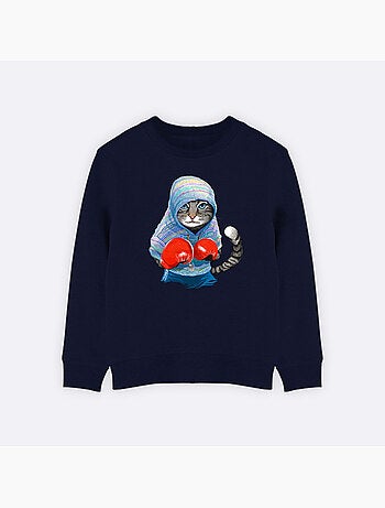Sudadera infantil BOXING CAT GREY