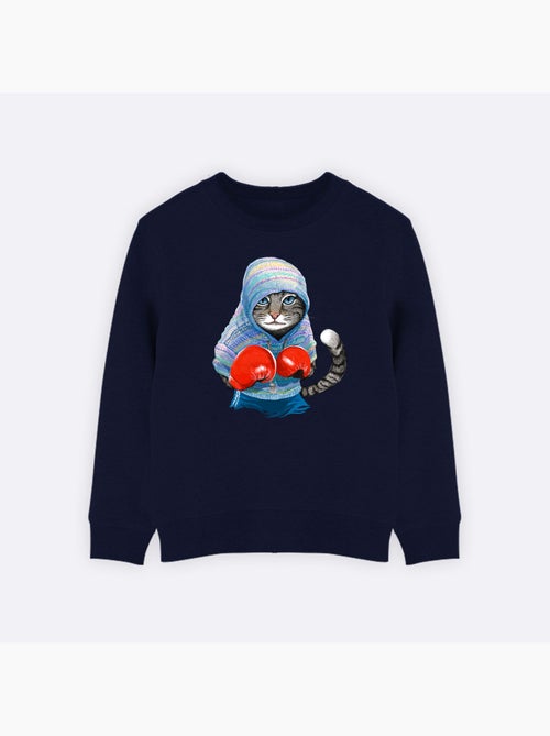 Sudadera infantil BOXING CAT GREY - Kiabi