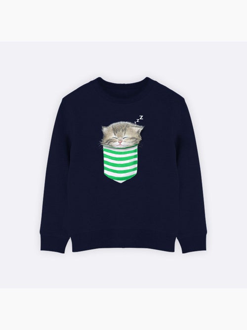 Sudadera infantil CAT IN THE POCKET - Kiabi