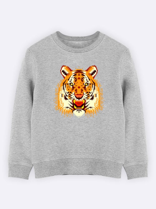 Sudadera infantil CHOBOPOP GEOMETRIC TIGER - Kiabi Sudadera infantil CHOBOPOP GEOMETRIC TIGER - Kiabi