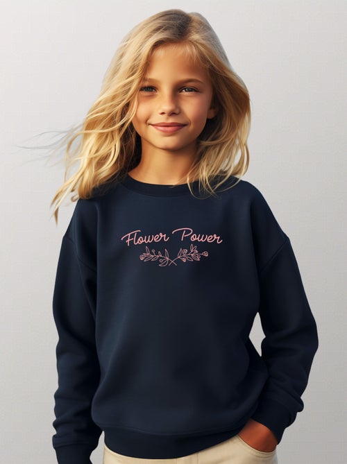 Sudadera infantil FLOWER-POWER - Kiabi