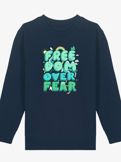 Sudadera infantil FREEDOM OVER FEAR - Kiabi
