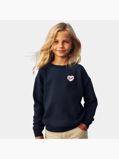 Sudadera infantil GIRL POWER PINK HEART - Kiabi Sudadera infantil GIRL POWER PINK HEART - Kiabi