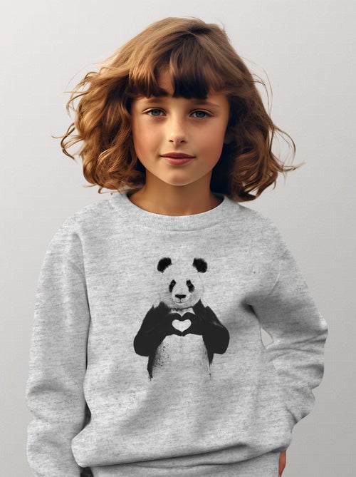 Sudadera infantil LOVE PANDA - Kiabi