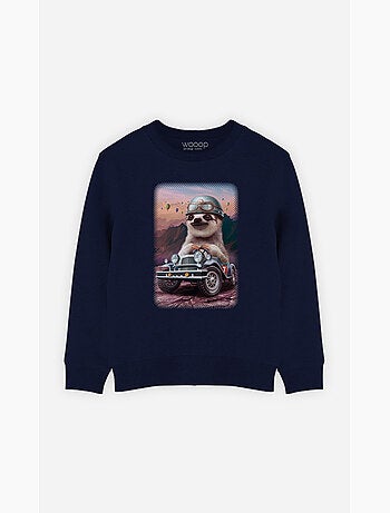 Sudadera infantil SLOTH ON RACING CAR