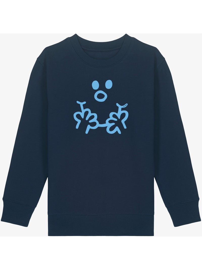 Sudadera infantil VISAGE MONSIEUR Azul marino - Kiabi
