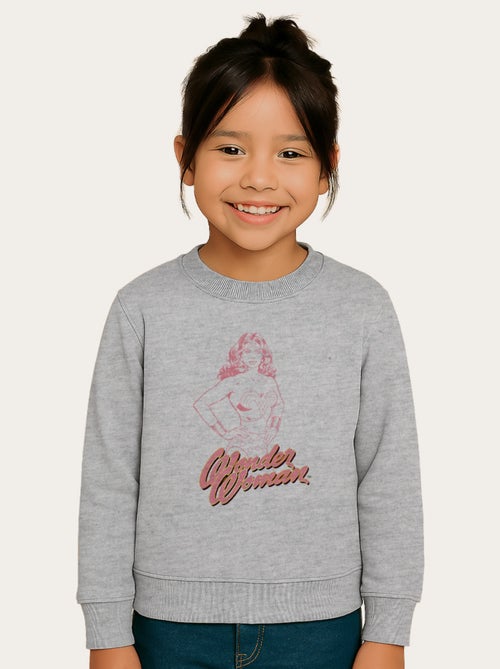 Sudadera infantil WONDER WOMAN PINK - Kiabi