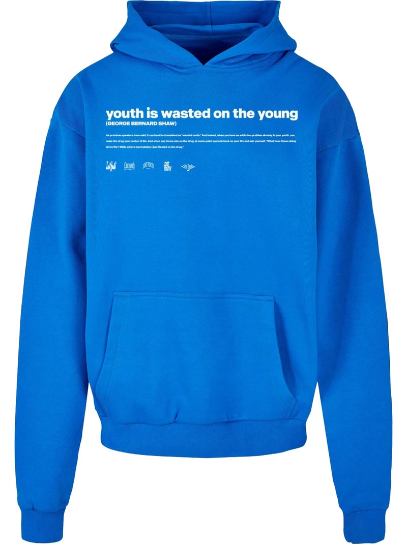 Sudadera influenced para hombre - lost youth Azul cobalto - Kiabi