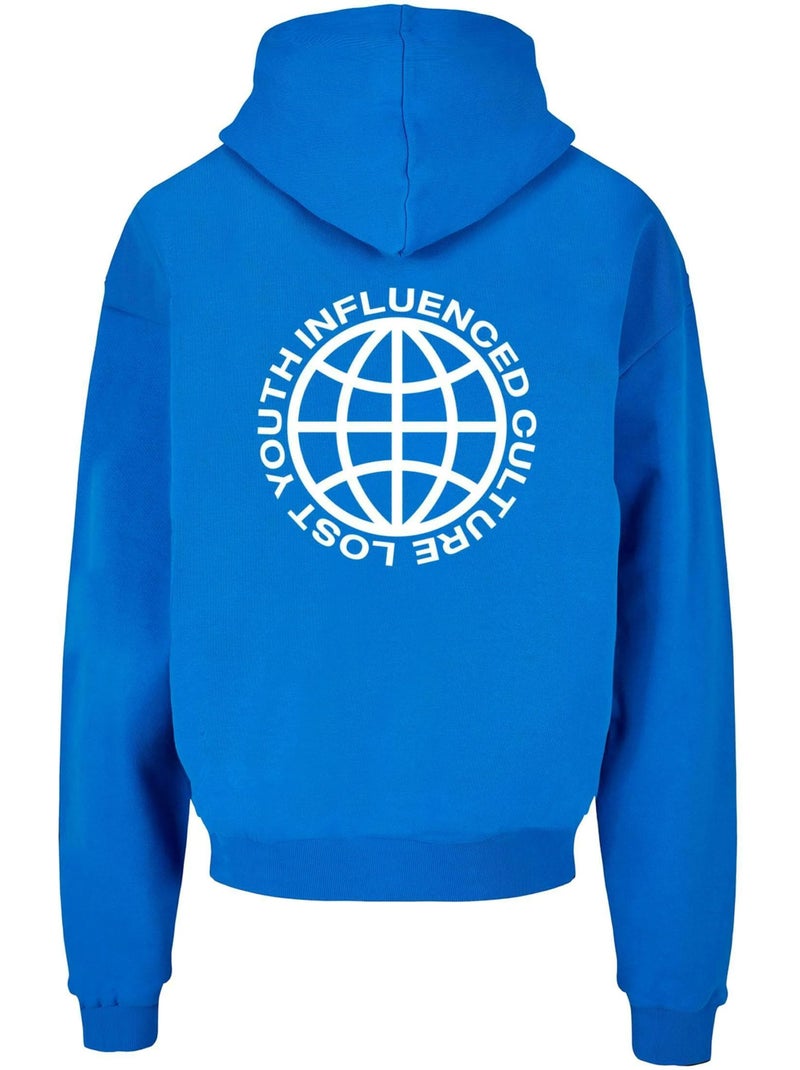Sudadera influenced para hombre - lost youth Azul cobalto - Kiabi