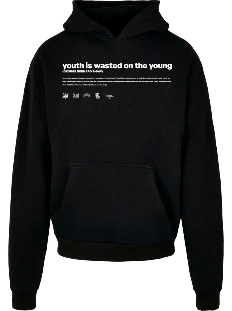 Sudadera influenced para hombre - lost youth Negro - Kiabi