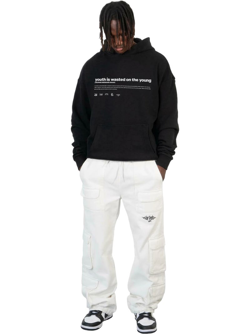 Sudadera influenced para hombre - lost youth Negro - Kiabi