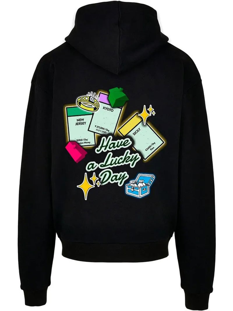 Sudadera intepol diseño estampado en espalda de ultrapesada para hombre - mister tee Negro - Kiabi