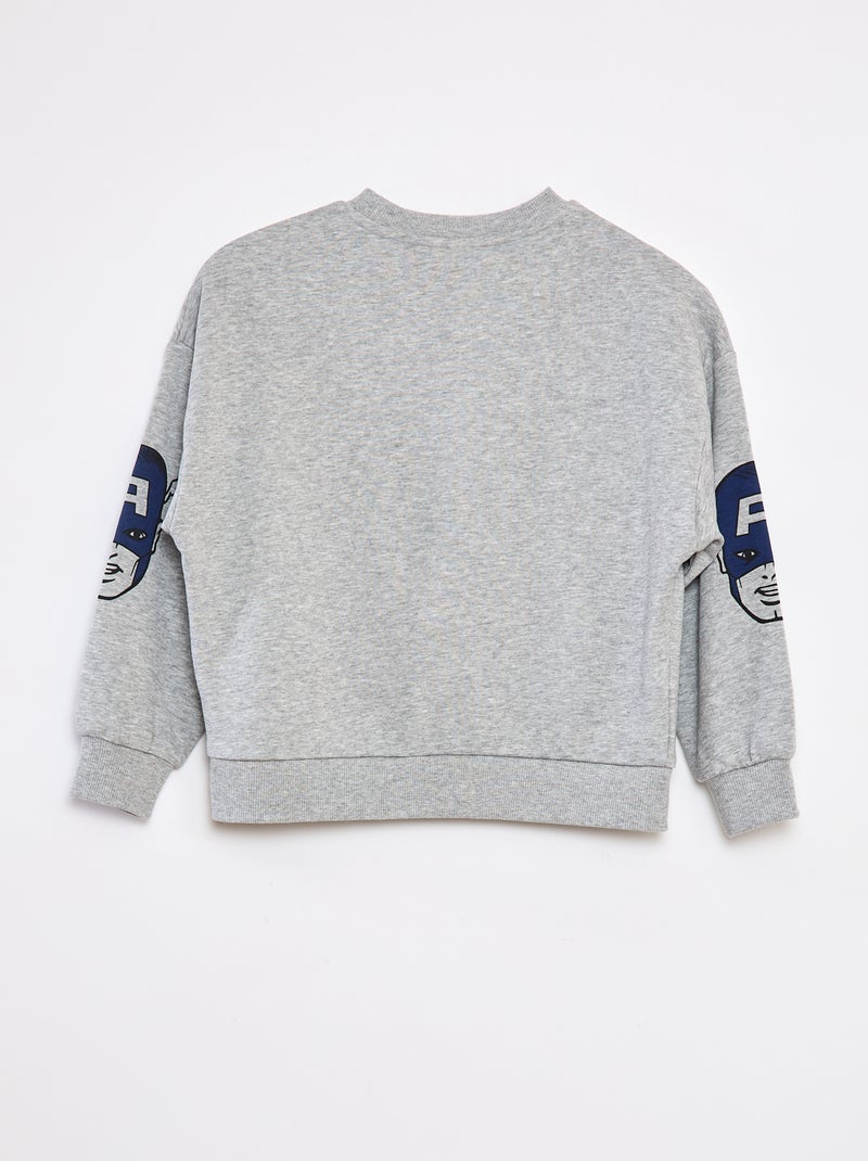 Sudadera jaspeada 'Capitán América' Beige - Kiabi